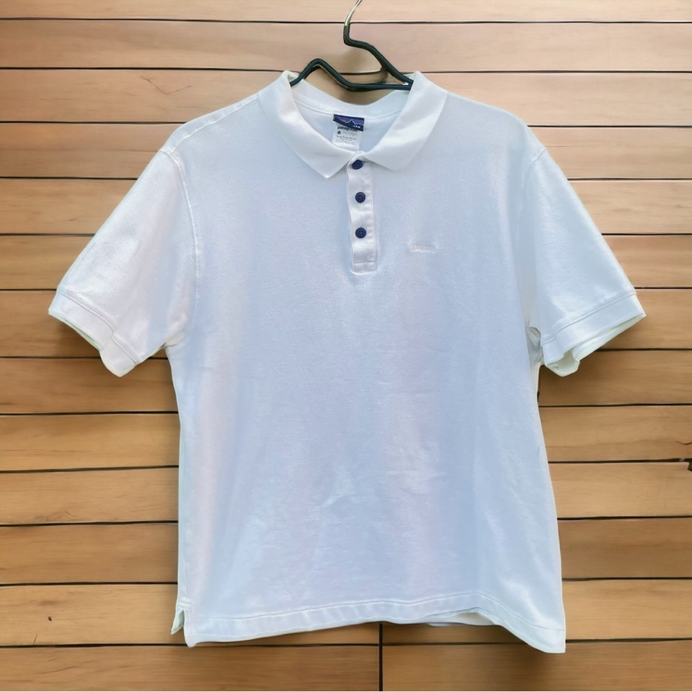 👕♻️‎ Patagonia Organic Cotton Polo – Men’s M – Crisp White 🏖️☀️🌀 - Picture 2 of 5